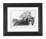 Seated gentleman by Gabe Leonard, Chalk, sold Feb 2025