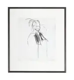 Study for colony room (bruce bernard) by Michael Andrews, Pencil, sold Feb 2025