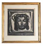 Miserere xxxiii: et veronique au tendre lin passe encore... by Georges Rouault, Etching and aquatint, sold Feb 2025