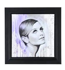 Portrait of twiggy by Jen Allen, Acrylic, sold Feb 2025