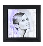 Portrait of twiggy by Jen Allen, Acrylic, sold Feb 2025