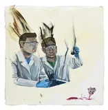 Accidentally igniting the doorway to hell by Adrian Schachter, Acrylic on board, sold Feb 2025