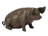 A cold cast bronze figure of a sow by Alan R. Johnson, BRONZE, sold Feb 2025