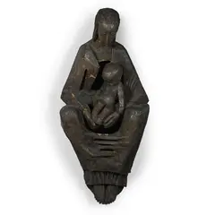 Madonna and child by Willi Soukop, mixed media, offered Feb 2025