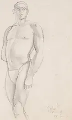 Life Study by John Farleigh, Pencil on paper, circa, sold Feb 2025