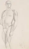 Life Study by John Farleigh, Pencil on paper, circa, sold Feb 2025