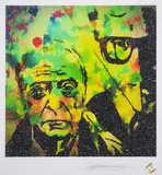 Michael Caine by Lincoln Townley, Screenprint in colours with diamond dust, offered Feb 2025