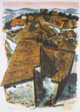Village in Provence by Bernard Cheese, Lithograph printed in colours, sold Feb 2025