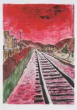 Train Tracks by Bob Dylan, print, offered Feb 2025