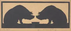 Farmyard by Robert Gibbings, pencil, sold Feb 2025