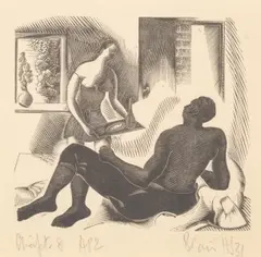 Chapt-8 and Babylon II by Blair Hughes-Stanton, pencil, offered Feb 2025