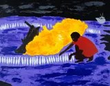 Ernesto Finds Potential on the Other Side by Cassi Namoda, Screenprint in colours, sold Feb 2025