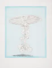 Monocopter by Man Ray, Etching with aquatint printed in colours, sold Feb 2025