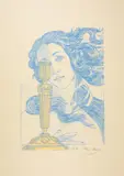 Blue Venus by Nana Shiomi, Woodcut printed in colours, sold Feb 2025