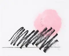 Calm Down by Richard Tuttle, Etching with acrylic spraypaint, offered Feb 2025