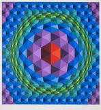Tetcie by Victor Vasarely, Screenprint in colours, sold Feb 2025