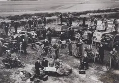 Newsreel Cameramen by Cornel Lucas, Silver gelatin print, offered Feb 2025