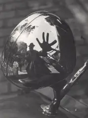 Self-Portrait in Reflection of Car Headlight by Imre Kinszki, Gelatin silver print , circa, sold Feb 2025