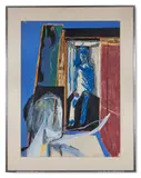 Untitled by Patrick Procktor, Mixed media with collage, sold Jan 2025