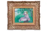 La femme en mauve by François Gall, Oil on canvas, sold Jan 2025
