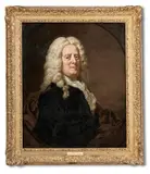 Portrait of john legh by Pieter Johannes van Reyschoot, Oil on canvas, feigned oval, sold Jan 2025