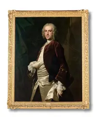 Portrait of charles legh; and his wife hester by Thomas Hudson, Oil on canvas, a pair, sold Jan 2025