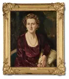 Portrait of cynthia legh by Wilfred Gabriel de Glehn, Oil on canvas, sold Jan 2025