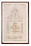 Design for the marble monument to william wright of mottram by Daniel Sephton, Pencil and wash, sold Jan 2025
