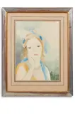 Odalisque by Marie Laurencin, 1937, Watercolour and pencil, sold Jan 2025