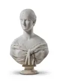 A white marble portrait bust of mrs lowther by Alfred Gatley, 1853, sculpture, sold Jan 2025