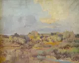 Landscape by Arthur Spooner, oil on canvas, sold Aug 2025