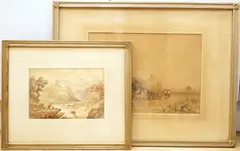 Haymaking scene by David Cox, 1854, watercolor, sold Aug 2025