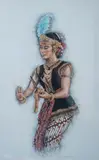 Thai dancer by Christine Haworth McKelney, watercolour, offered Aug 2025