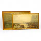 Seaford and Beachy Head Views by Frederick Miller, watercolor, offered Aug 2025