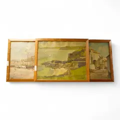 Coastal view by Hurst Balmford, oil, sold Aug 2025
