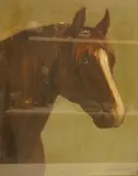 Study of a horse's head by G Courtney-Pays, 1924, oil on canvas, sold Aug 2025
