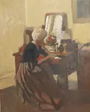 The open drawer by Charles James McCall, 1973, oil on board, sold Aug 2025