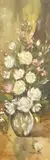 Still life of flowers in a vase by Enrico Zablan, oil on canvas, offered Aug 2025