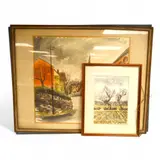 Rural landscape by Anthony Amies, watercolor, sold Aug 2025