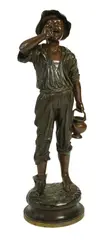 Le petit porteur d by Paul Dubois, bronze, sold Aug 2025