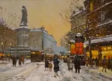 Snow in Paris by James Brereton, oil on canvas, sold Jul 2025