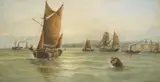 Shipping off Liverpool by John Francis Branegan, watercolour, sold Jul 2025