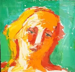 s head, label verso reading ‘signed and dated 1993 by John Barnicoat, 1993, oil on panel, sold Jul 2025