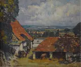 The Mount, Ditchling by Ethel Louise Rawlins, oil on canvas, sold Jul 2025