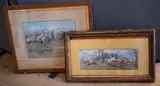 Hunt Steeplechase, The Preliminary Hurdle by Finch Mason, watercolour, sold Jul 2025