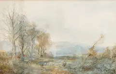 Shepherd by Albert Pollitt, 1911, watercolour, offered Jul 2025