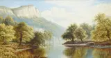 View in Derbyshire by Thomas Spinks, 1872, oil on canvas, sold Jul 2025