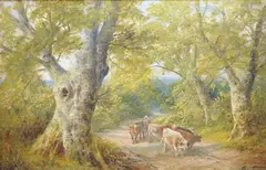 Kirk Ireton, Derbyshire by George Turner, oil, sold Jul 2025