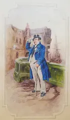 Captain Cutlass by Leveson Johnson, 1919, watercolour, offered Jul 2025