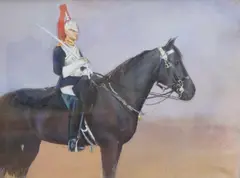 Horseguard by Neil Forster, pastel, sold Jul 2025